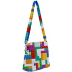 Colorful Bricks, Bricks, Colorful, Colors, Games, Lego, Rainbow Zipper Messenger Bag