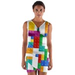 Colorful Bricks, Bricks, Colorful, Colors, Games, Lego, Rainbow Wrap Front Bodycon Dress