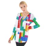 Colorful Bricks, Bricks, Colorful, Colors, Games, Lego, Rainbow Tie Up T-Shirt