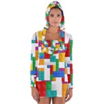 Colorful Bricks, Bricks, Colorful, Colors, Games, Lego, Rainbow Long Sleeve Hooded T-shirt