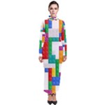 Colorful Bricks, Bricks, Colorful, Colors, Games, Lego, Rainbow Turtleneck Maxi Dress