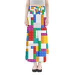 Colorful Bricks, Bricks, Colorful, Colors, Games, Lego, Rainbow Full Length Maxi Skirt