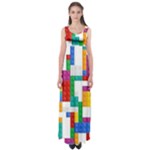 Colorful Bricks, Bricks, Colorful, Colors, Games, Lego, Rainbow Empire Waist Maxi Dress