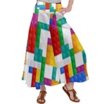 Colorful Bricks, Bricks, Colorful, Colors, Games, Lego, Rainbow Women s Satin Palazzo Pants