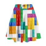 Colorful Bricks, Bricks, Colorful, Colors, Games, Lego, Rainbow High Waist Skirt