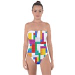 Colorful Bricks, Bricks, Colorful, Colors, Games, Lego, Rainbow Tie Back One Piece Swimsuit