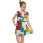 Colorful Bricks, Bricks, Colorful, Colors, Games, Lego, Rainbow Kids  Cap Sleeve Dress