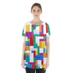 Colorful Bricks, Bricks, Colorful, Colors, Games, Lego, Rainbow Skirt Hem Sports Top