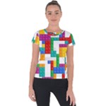 Colorful Bricks, Bricks, Colorful, Colors, Games, Lego, Rainbow Short Sleeve Sports Top 