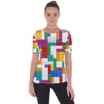 Colorful Bricks, Bricks, Colorful, Colors, Games, Lego, Rainbow Shoulder Cut Out Short Sleeve Top