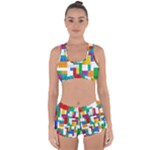 Colorful Bricks, Bricks, Colorful, Colors, Games, Lego, Rainbow Racerback Boyleg Bikini Set