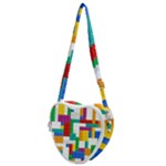 Colorful Bricks, Bricks, Colorful, Colors, Games, Lego, Rainbow Heart Shoulder Bag