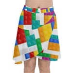 Colorful Bricks, Bricks, Colorful, Colors, Games, Lego, Rainbow Chiffon Wrap Front Skirt