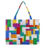 Colorful Bricks, Bricks, Colorful, Colors, Games, Lego, Rainbow Zipper Medium Tote Bag