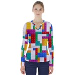 Colorful Bricks, Bricks, Colorful, Colors, Games, Lego, Rainbow V-Neck Long Sleeve Top