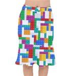 Colorful Bricks, Bricks, Colorful, Colors, Games, Lego, Rainbow Short Mermaid Skirt