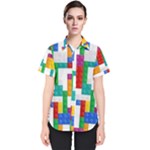 Colorful Bricks, Bricks, Colorful, Colors, Games, Lego, Rainbow Women s Short Sleeve Shirt