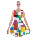 Colorful Bricks, Bricks, Colorful, Colors, Games, Lego, Rainbow Velvet Skater Dress