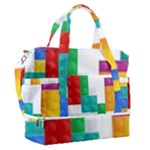 Colorful Bricks, Bricks, Colorful, Colors, Games, Lego, Rainbow Sports Shoulder Bag with Shoes Compartment