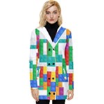 Colorful Bricks, Bricks, Colorful, Colors, Games, Lego, Rainbow Button Up Hooded Coat 