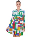 Colorful Bricks, Bricks, Colorful, Colors, Games, Lego, Rainbow Long Sleeve Panel Dress