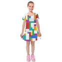 Kids  Short Sleeve Velvet Dress 