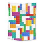 Colorful Bricks, Bricks, Colorful, Colors, Games, Lego, Rainbow Medium Tapestry