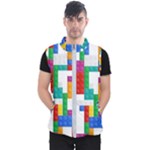 Colorful Bricks, Bricks, Colorful, Colors, Games, Lego, Rainbow Men s Puffer Vest