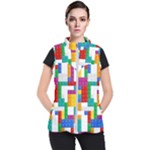 Colorful Bricks, Bricks, Colorful, Colors, Games, Lego, Rainbow Women s Puffer Vest