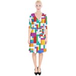 Colorful Bricks, Bricks, Colorful, Colors, Games, Lego, Rainbow Wrap Up Cocktail Dress