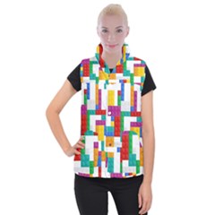 Colorful Bricks, Bricks, Colorful, Colors, Games, Lego, Rainbow Women s Button Up Vest from ArtsNow.com