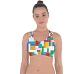 Colorful Bricks, Bricks, Colorful, Colors, Games, Lego, Rainbow Cross String Back Sports Bra