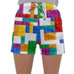 Colorful Bricks, Bricks, Colorful, Colors, Games, Lego, Rainbow Sleepwear Shorts