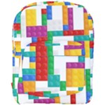 Colorful Bricks, Bricks, Colorful, Colors, Games, Lego, Rainbow Full Print Backpack