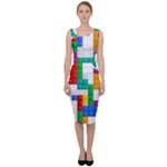 Colorful Bricks, Bricks, Colorful, Colors, Games, Lego, Rainbow Sleeveless Pencil Dress