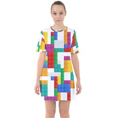 Sixties Short Sleeve Mini Dress 