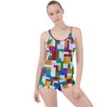 Colorful Bricks, Bricks, Colorful, Colors, Games, Lego, Rainbow Boyleg Tankini Set 