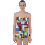 Colorful Bricks, Bricks, Colorful, Colors, Games, Lego, Rainbow Babydoll Tankini Set