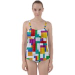 Colorful Bricks, Bricks, Colorful, Colors, Games, Lego, Rainbow Twist Front Tankini Set