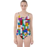 Colorful Bricks, Bricks, Colorful, Colors, Games, Lego, Rainbow Cut Out Top Tankini Set