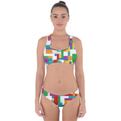 Colorful Bricks, Bricks, Colorful, Colors, Games, Lego, Rainbow Cross Back Hipster Bikini Set from ArtsNow.com