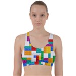 Colorful Bricks, Bricks, Colorful, Colors, Games, Lego, Rainbow Back Weave Sports Bra