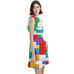 Cocktail Party Halter Sleeveless Dress With Pockets 