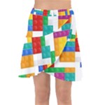 Colorful Bricks, Bricks, Colorful, Colors, Games, Lego, Rainbow Wrap Front Skirt