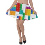 Colorful Bricks, Bricks, Colorful, Colors, Games, Lego, Rainbow Velvet Skater Skirt