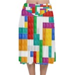 Colorful Bricks, Bricks, Colorful, Colors, Games, Lego, Rainbow Velvet Flared Midi Skirt