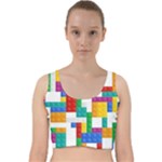 Colorful Bricks, Bricks, Colorful, Colors, Games, Lego, Rainbow Velvet Racer Back Crop Top