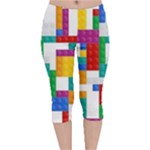 Colorful Bricks, Bricks, Colorful, Colors, Games, Lego, Rainbow Velvet Capri Leggings 