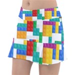 Colorful Bricks, Bricks, Colorful, Colors, Games, Lego, Rainbow Classic Tennis Skirt