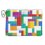 Colorful Bricks, Bricks, Colorful, Colors, Games, Lego, Rainbow Canvas Cosmetic Bag (XL)